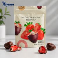 PLC-gestuurde machine voor het coaten van bevroren fruit met chocolade, dubbele coating voor donkere & witte chocolade voor aardbeien & bosbessen