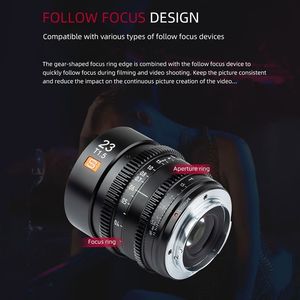 Objectif Cinématographique Fixe DF Wholesale Viltrox S 33mm T1.5 à 14 Lames et Diamètre de 72mm pour Appareil Photo Hybride à Monture E - Product Image 2
