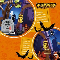 Bloques de Construcción de Plástico Woma, Casa Embrujada de Halloween DIY, Modelo Ensamblado de Partículas Pequeñas, Casa de Calabaza, Juguete de Regalo