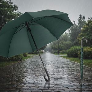 Parapluie droit personnalisé de marque, résistant au vent et à la pluie, avec impression de logo – Idéal pour les cadeaux - Product Image 2