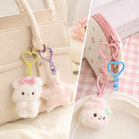 Attache porte-clés mignonne en forme de cœur à ressort, connecteur à clip, fermoir, boucle de suspension, accessoires pour loisirs créatifs, fabrication de porte-clés, décoration