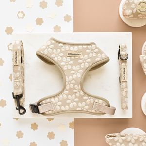 Novo Conjunto de Coleira e Guia para Animais de Estimação Personalizado com Design de Impressão de Luxo Ajustável Sem Puxar Jacquard - Product Image 1