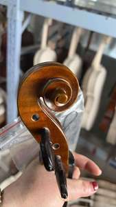 Viola artisanale de 15 pouces en épicéa et érable massifs, son agréable, 381 mm, belle veine de bois, cinq cordes, chevalet Aubert - Product Image 3