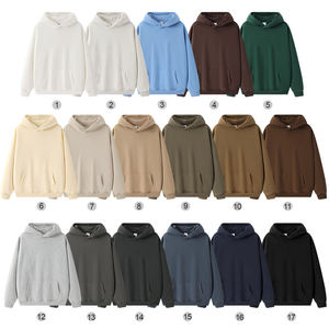 Men's Black Cotton Hooded Sweatshirt Regular Fit Solid Color Casual Pullover with Front Pocket Autumn Wear - Product Image 2