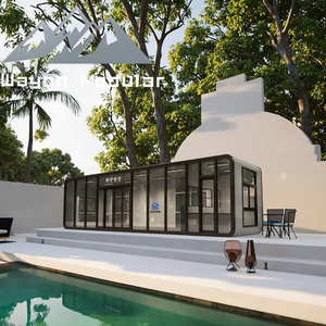 Wayon a annoncé la cosse modulaire préfabriquée de cabine de pomme de restaurant tout en <span class=keywords><strong>verre</strong></span> pour le <span class=keywords><strong>kiosque</strong></span> de cantine de parc - Product Image 2