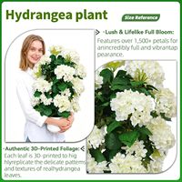 Promo Panas Bunga Hydrangea Putih Artificial Premium - OEM Daun Cetak 3D Real Touch untuk Dekorasi Pernikahan dan Rumah (Langsung dari Pabrik)