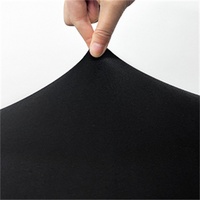Nappe carrée noire en spandex et polyester avec élastique pour mariages et événements – Vente en gros