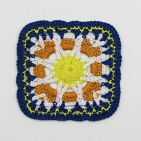 Carré coloré personnalisé patchs brodés Crochet tapis sous-verres bricolage décoration
