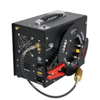 Compresseur d'air PCP portable 12V 4500 PSI 300 Bar 30 MPa, pompe haute pression avec adaptateur secteur intégré et ventilateur, arrêt automatique, plongée