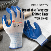 Gants de sécurité en nitrile fins, respirants, antidérapants, pour l'assemblage de petites pièces et les opérations dans l'industrie du verre