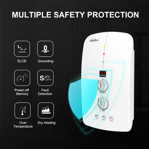 Bomba de agua eléctrica para baño, cabezal de ducha de baja presión, calentador de agua instantáneo, 30W, 5500w, 220v - Product Image 5