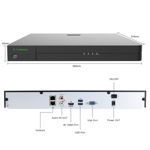 GU-N8032H2S Gcraftsman OEM ODM Guardviewer เครื่องบันทึกวิดีโอเครือข่าย 32 ช่อง 4K 8MP NVR พร้อมกล้องวงจรปิด IP Security Camera Protocol - Product Image 3