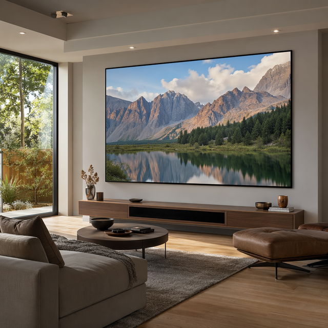 120inch SHENGMU HK-01 3C Anti-Speckle Fresnel Fixed Frame 4K High Gain Anti-light ALR Projector Screen for Home Theater (16:9)