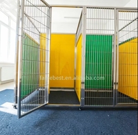 Cage en treillis métallique en acier inoxydable épais, façade en verre trempé, paroi solide en HDPE