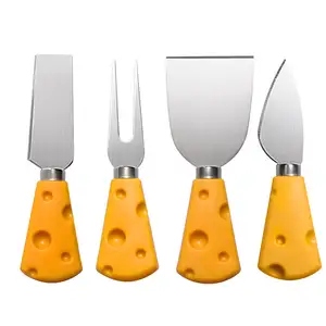 Ensemble de 4 couteaux à fromage en acier inoxydable, outils pour étaler le fromage couteau à beurre couteau à étaler couteau à fromage