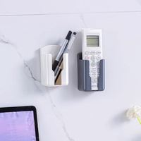 Boîte de rangement murale sans perçage pour télécommandes de climatisation, téléviseur et téléphone portable, idéale pour salle de bain et maison