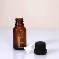 Flacon compte-gouttes gradué en verre ambré de 5 ml, 10 ml, 20 ml, 30 ml, 50 ml pour huiles essentielles, avec bouchon compte-gouttes Euro, rechargeable, pour cosmétiques et huiles.