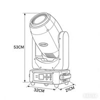 Luz de Escenario Móvil LED 3 en 1 Sharpy Beam/Spot/Wash de 300W con Control DMX512 y Temperatura de Color de 2700-8000K para DJ, Bodas y Eventos