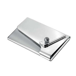 Porte-cartes de visite de golf élégant en cuir PU léger, motif uni, pour cartes de crédit - Product Image 1