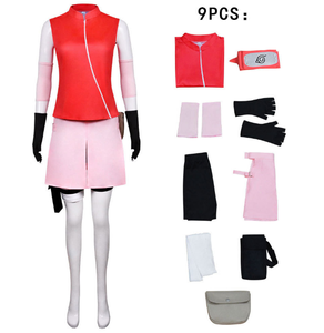 Ecoparty ชุดคอสเพลย์อะนิเมะ <span class=keywords><strong>Haruno</strong></span> <span class=keywords><strong>Sakura</strong></span> กางเกงขาสั้นกระโปรงกระเป๋าฮาโลวีนวันขอบคุณพระเจ้าของขวัญคริสต์มาส - Product Image 1