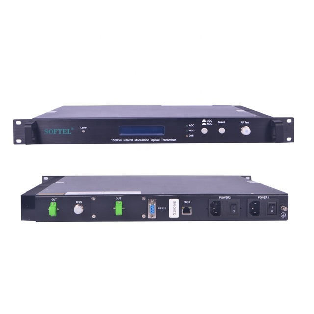 Softel CATV RF Externally Modulated 1550nm Optical Transmitter with AGC