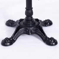 Pieds de table en fer forgé vintage européen moderne, design griffe de tigre, revêtement en poudre noire pour salon, café, canapé, panneau en bois