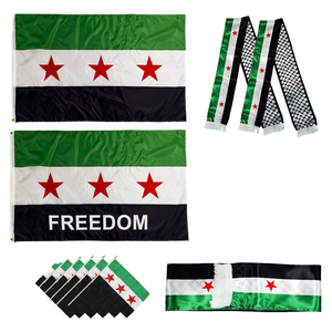 Livraison rapide, bannières personnalisées 90*150cm, drapeau de la révolution syrienne, nouveau drapeau de la Syrie, drapeaux islamiques, bannières, accessoires d'affichage - Product Image 1