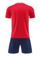 Neues Design Maßgeschneidertes Fußballtrikot Blau Schwarz und Weiß Sportbekleidung Fußballkleidung