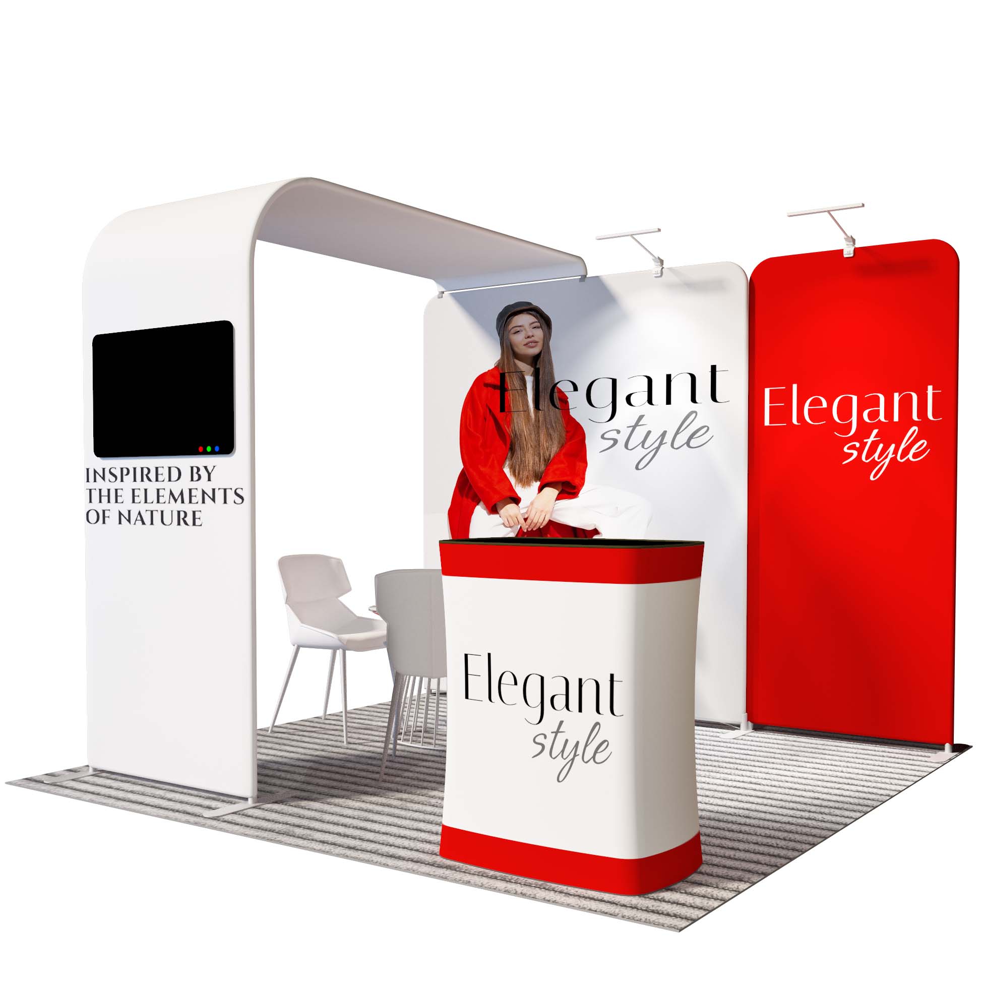 Easy Setup Customized Booth with Free Design Service Reusable Size Convertible Trade Show Stands Set up Your Booth in 30 Minutes