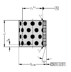 Bague de guidage en bronze sans huile avec lubrifiant solide pour systèmes de guidage de matrices - Product Image 2