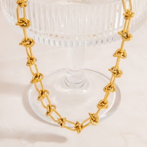 Stainless Steel Rough Knot Bracelet Fashionable and Simple 18K Gold Plating Trendy <b>Charm</b> Bracelets Jewelry - Product Image 4