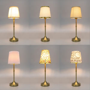 Retro in metallo Base paralume lampada da tavolo luce lampada da tavolo di lusso decorazione per la casa postmoderna minimalista Touch lampada da tavolo - Product Image 2