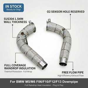 ตัวหุ้มฉนวนกันความร้อน OBM ท่อระบายความร้อนแบบท่อระบายความร้อนสำหรับ F10 M6รถ BMW F06 F13 2012-2016 4.4TT ฉนวนกันความร้อนท่อระบายไอเสียไร้ประสิทธิภาพ - Product Image 1