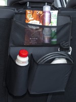 Sac de rangement en filet pour coffre de voiture, boîte de rangement, organisateur de câbles/pistolets de charge, sac suspendu, étagère de siège arrière, style minimaliste en tissu