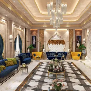 Kustom kualitas tinggi Arab Majlis Arabia Royal Majlis sofa set mewah Modern mebel untuk Arab Saudi