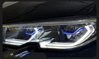 Conjunto de Faros Delanteros LED de Doble Haz Compatibles con 12V para BMW G20 2019-2021 320i 330i, Faros de Señalización