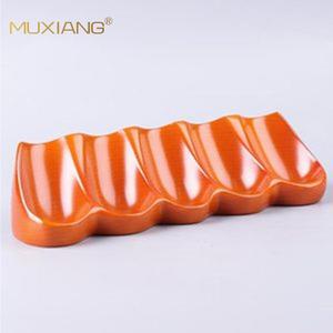 MUXIANG Wooden Pipe Rack 5 Position Durable Smoking Pipe Stand Display Holder - Product Image 1