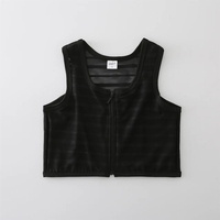 Service OEM, Bandeau de compression pectorale avant avec fermeture éclair, pour un effet super plat, respirant, pour FTM et transgenres
