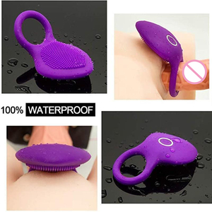 Anneau de pénis vibrant Clitoris stimulateur G Spot jouets sexuels pour Couple <span class=keywords><strong>Vibro</strong></span> retard lécher <span class=keywords><strong>vagin</strong></span> orgasme serrure manchon fin vibrateur - Product Image 4