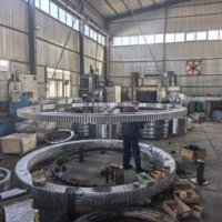 Rodamiento de Corona Giratoria de Gran Diámetro con Dientes Externos de 3 Filas, Personalizado de Fábrica, Precisión ABEC3-5-7-9, Material 50Mn, Clasificación de Momento 10,000