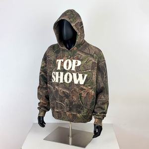 เสื้อสเวตเชิ้ตทรงบ็อกซี่ผ้าฝ้ายหนานุ่มลายพรางแบบเรียลทรี ยี่ห้อ TOPSHOW รุ่นสั่งทำพิเศษสำหรับผู้ชาย - Product Image 1