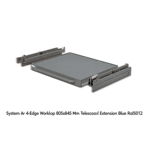 Plan de travail télescopique Fami System Ar 4-Edge 805x845 mm, bleu RAL5012 - Product Image 3