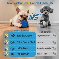 Intelligenter Interaktiver Automatisch Rollender Springender Hundeball USB-Aufladbar Elektrisches Haustier-Übungsspielzeug für Kleine und Mittelgroße Hunde