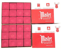 Boîte de craie pour queue de billard Master Snooker, 12 pièces - Accessoires de billard de haute qualité pour les clubs et les tournois, réduit les erreurs