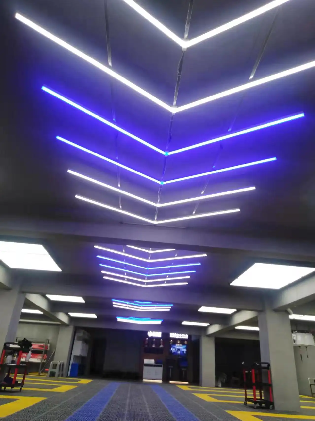 Éclairage d'atelier Led, plafonnier Hexagonal, éclairage de magasin de détail de voiture