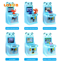 Haute qualité enfant double joueurs jeu usine mignon ours balles à jetons mini voiture de course pistolet Machine de tir