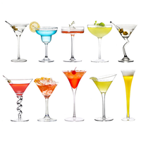 Verre à cocktail classique coloré de 4 oz, 6 oz, 8 oz, 10 oz pour Manhattan, Daiquiri, Margarita, Martini, pour l'Italie, Big Whale Senator's Club
