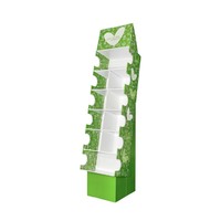 Support de présentation au sol en carton ondulé sur mesure avec design gratuit, présentoir de marchandises en papier pour la vente au détail avec crochet