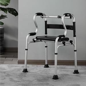 Atacado Alumínio Folding Walker Com 2 Rodas Idosos Stand Up Assist Walker Reabilitação Walker Para Adultos - Product Image 4