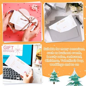 Buoni per carte <span class=keywords><strong>regalo</strong></span> in lamina d'oro Buoni <span class=keywords><strong>regalo</strong></span> per salone di bellezza - Product Image 4